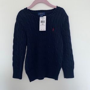 POLO Ralph Lauren Boy’s 4/4T Navy Sweater NWT